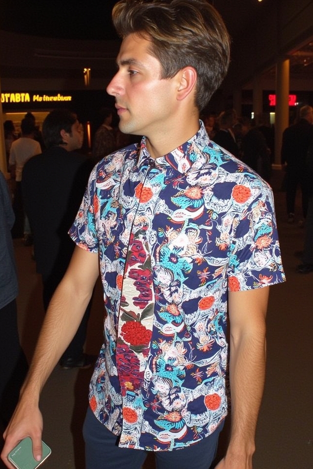 vibrant printed fun shirt