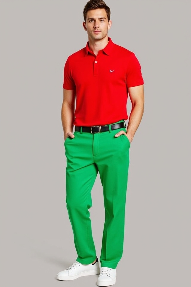 vibrant red green contrast