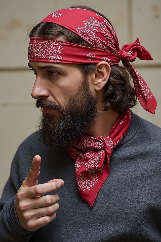 vintage bandana style statement