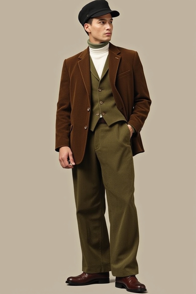 vintage corduroy autumn ensemble