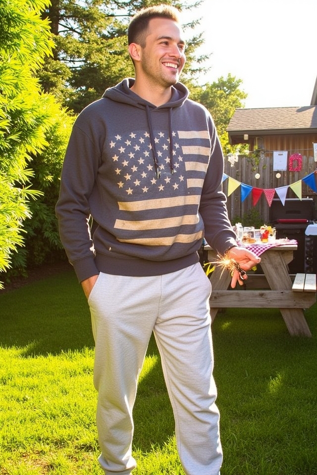 vintage patriotic hoodie outfit