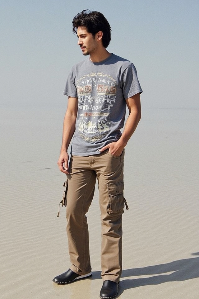 vintage tee cargo pants