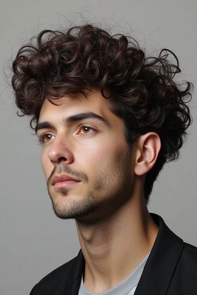 voluminous textured curly top