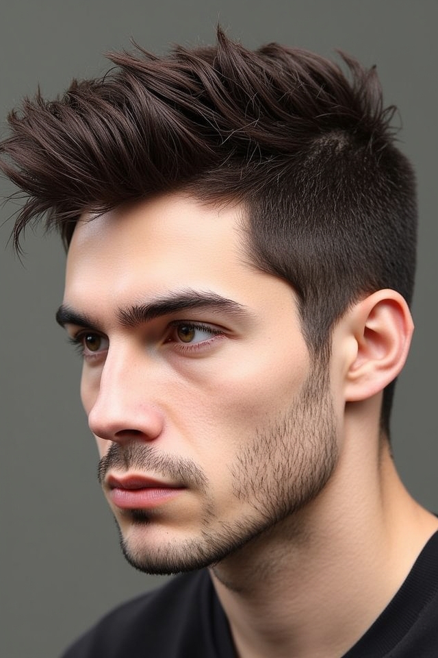 voluminous textured short quiff