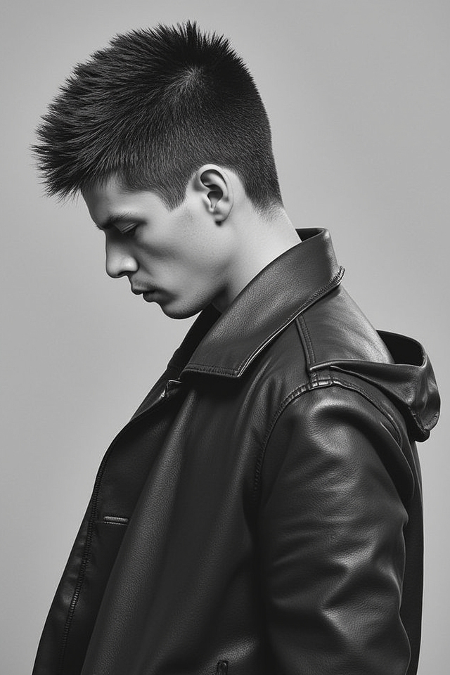 voluminous top faded sides