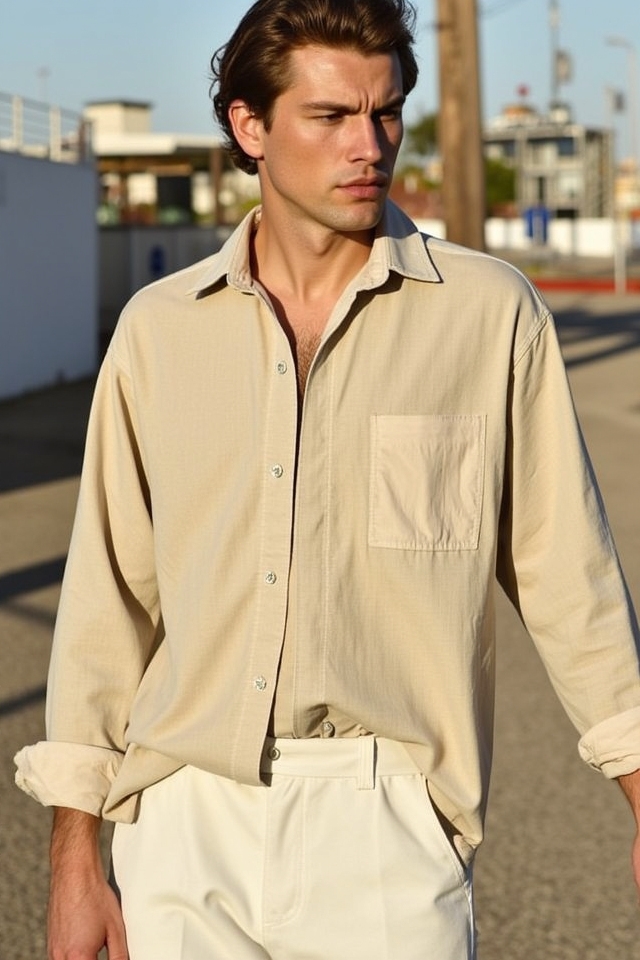 warm weather beige linen