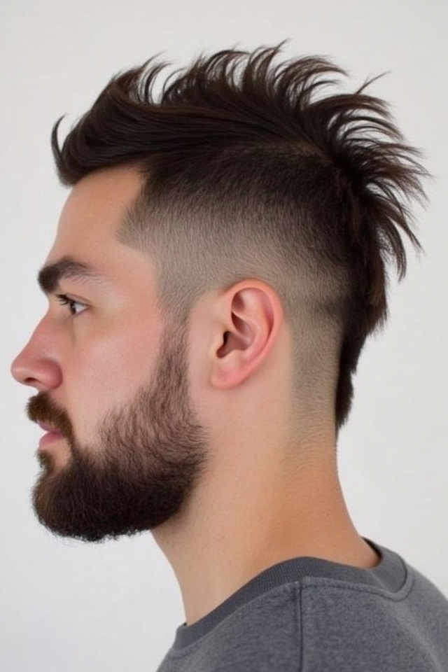 wavy mullet faded sides