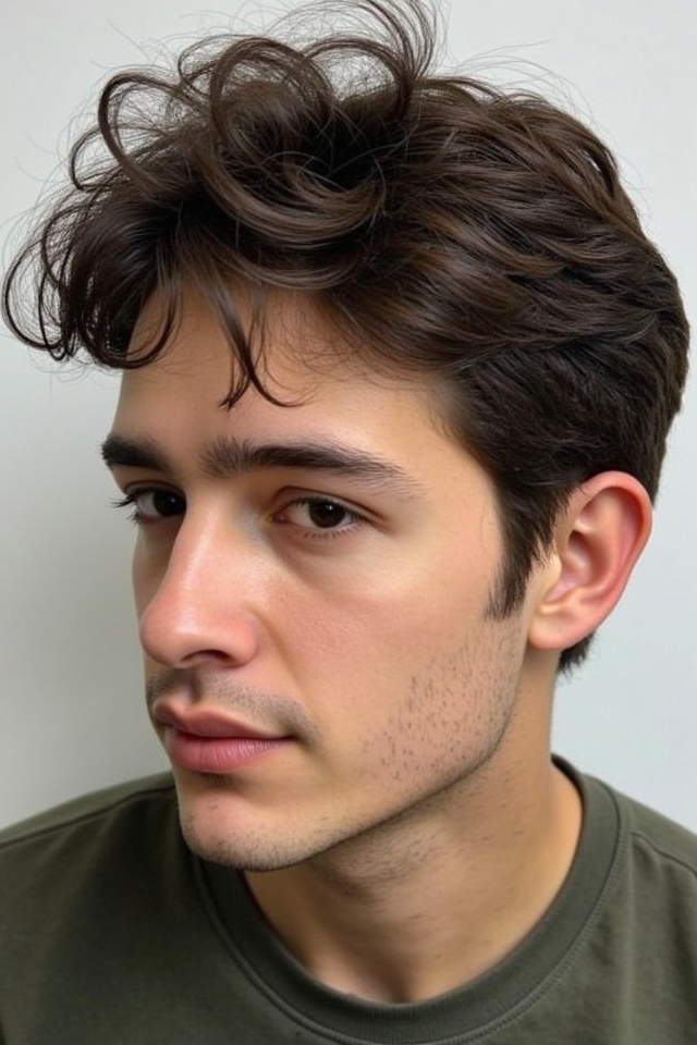 wavy short flow haircut
