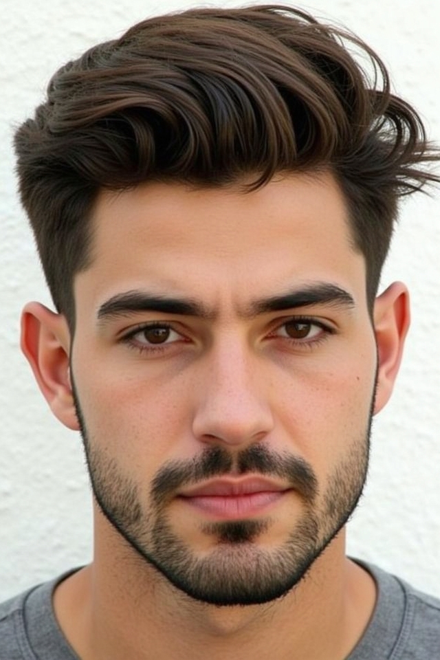wavy top faded style