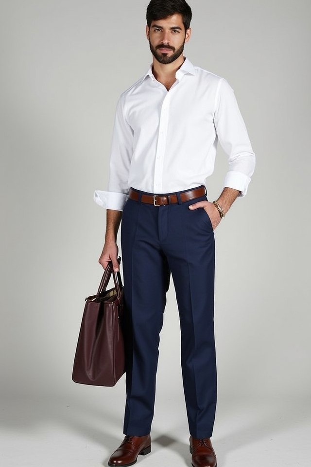 white oxford shirt ensemble