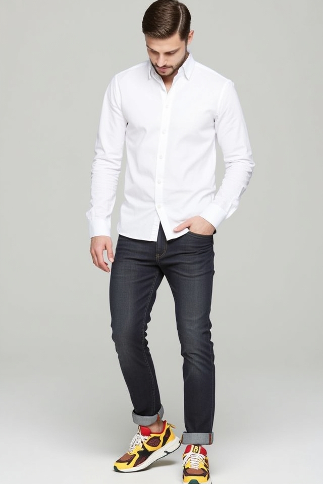 white shirt statement pairing
