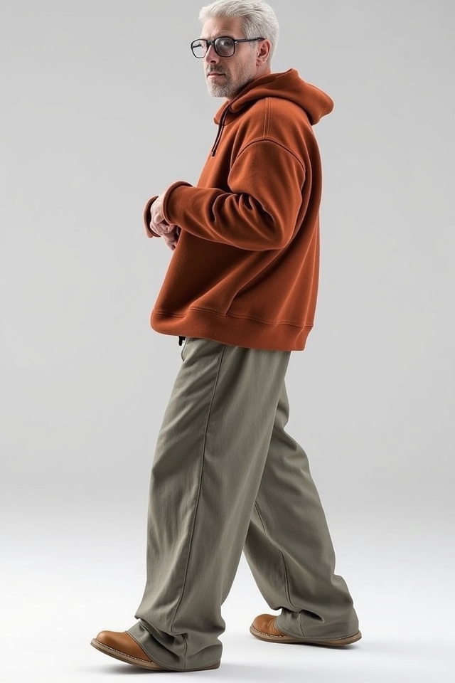 wide leg loose hoodie style