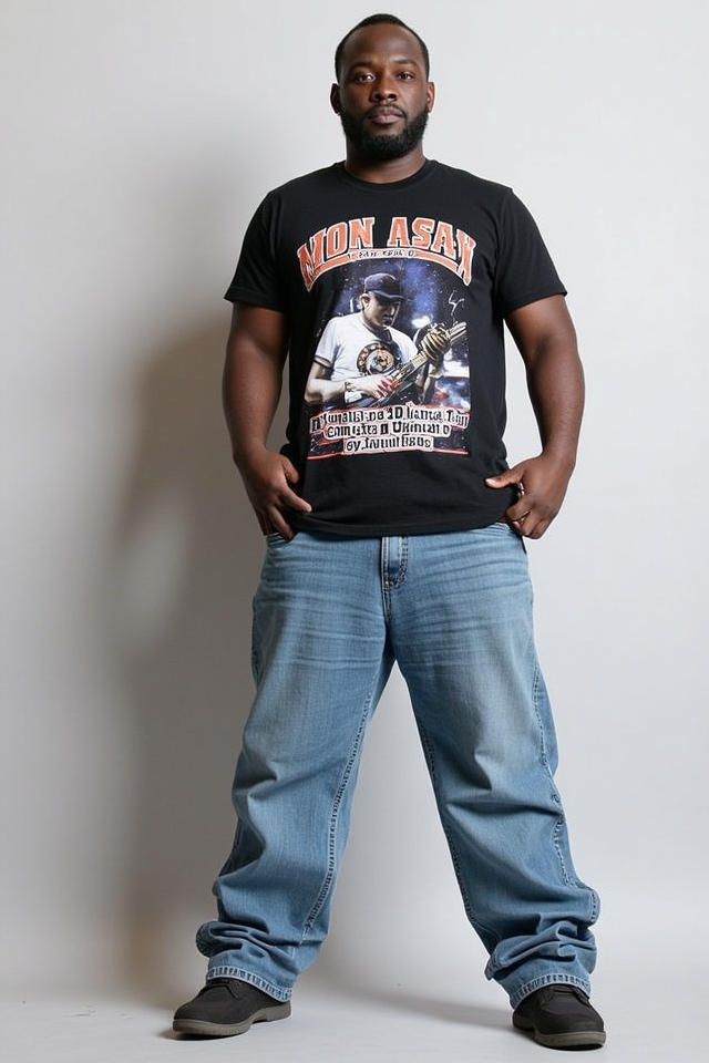 y2k baggy graphic combo