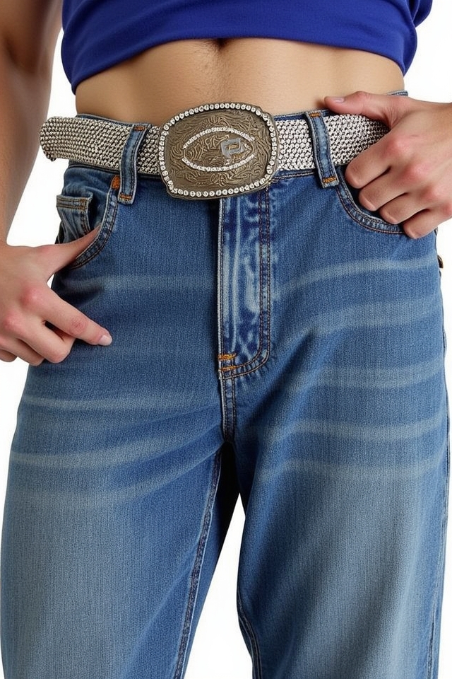 y2k low rise belt jeans