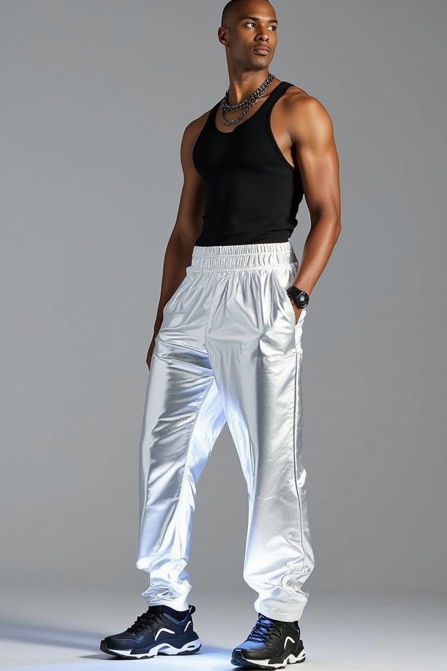 y2k reflective minimalist outfit