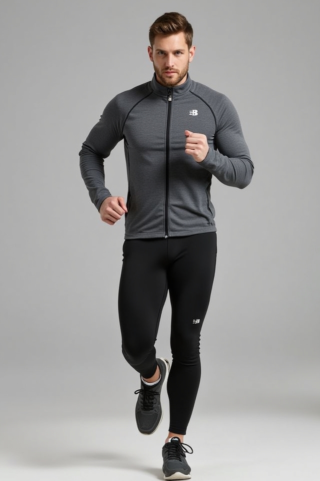 zip up slim fit jogging ensemble