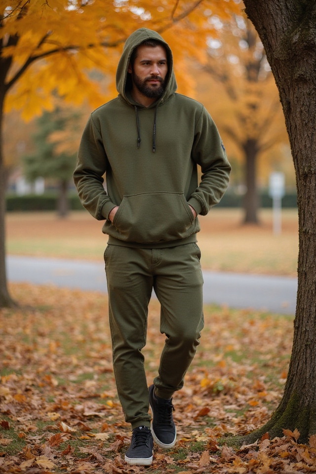 autumn hoodie and joggers