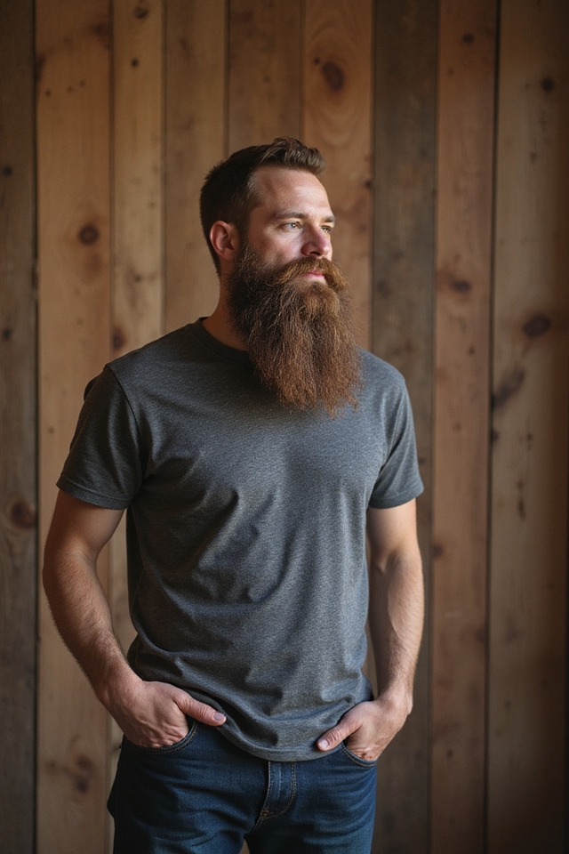 bold rugged bushy beard