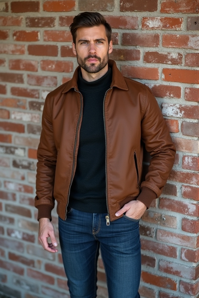 bomber jacket slim fit jeans