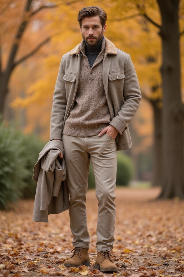 chukka boots chinos sweater