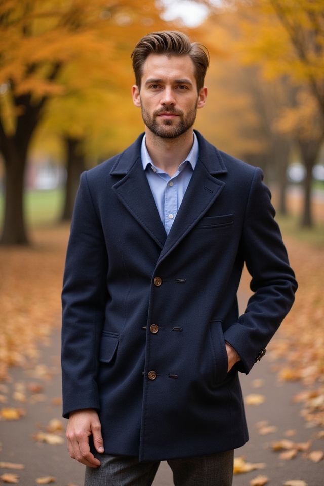 classic peacoat wool trousers