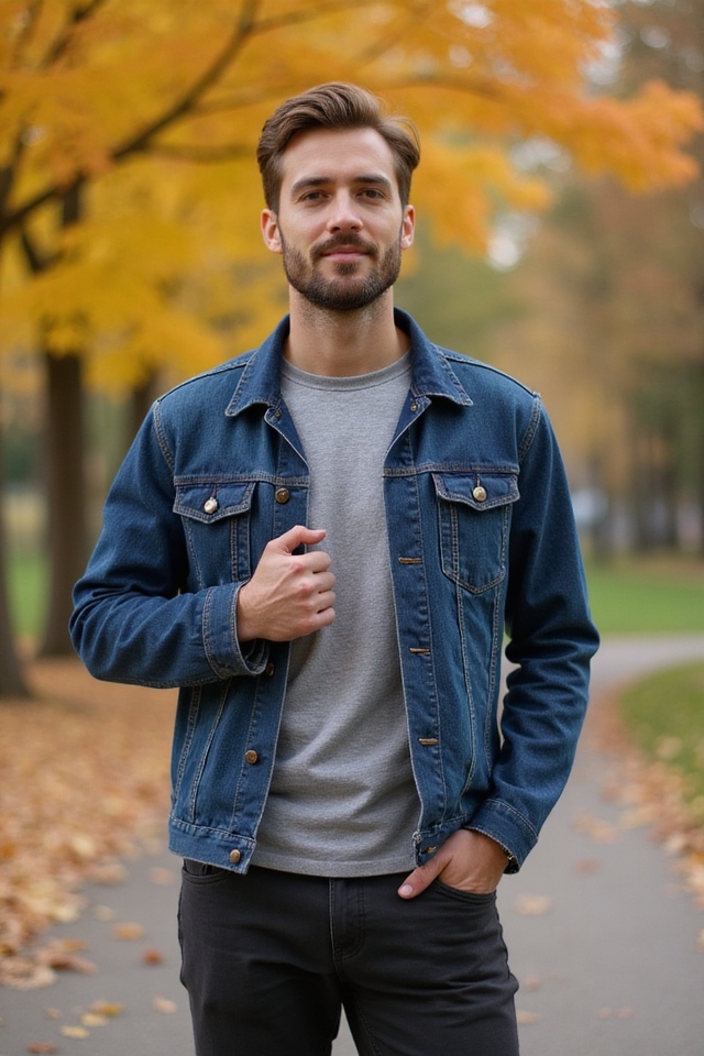 denim jacket and thermal