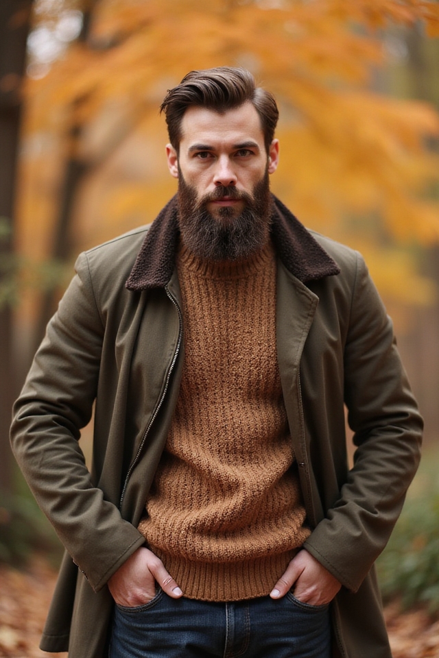 distinctive autumn beard style