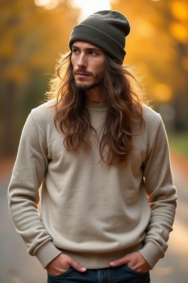 effortless autumn wavy hairstyle