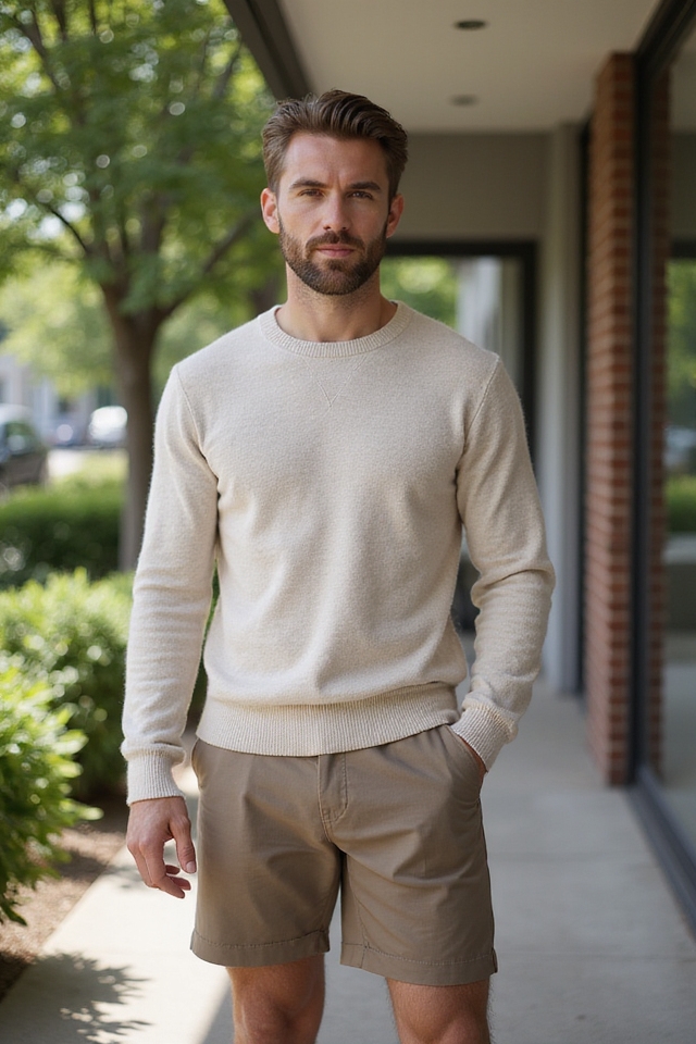 effortlessly chic sweater shorts
