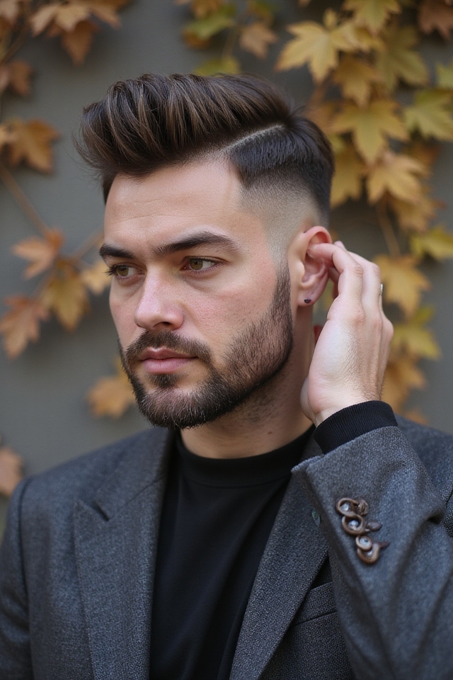 low fade side part
