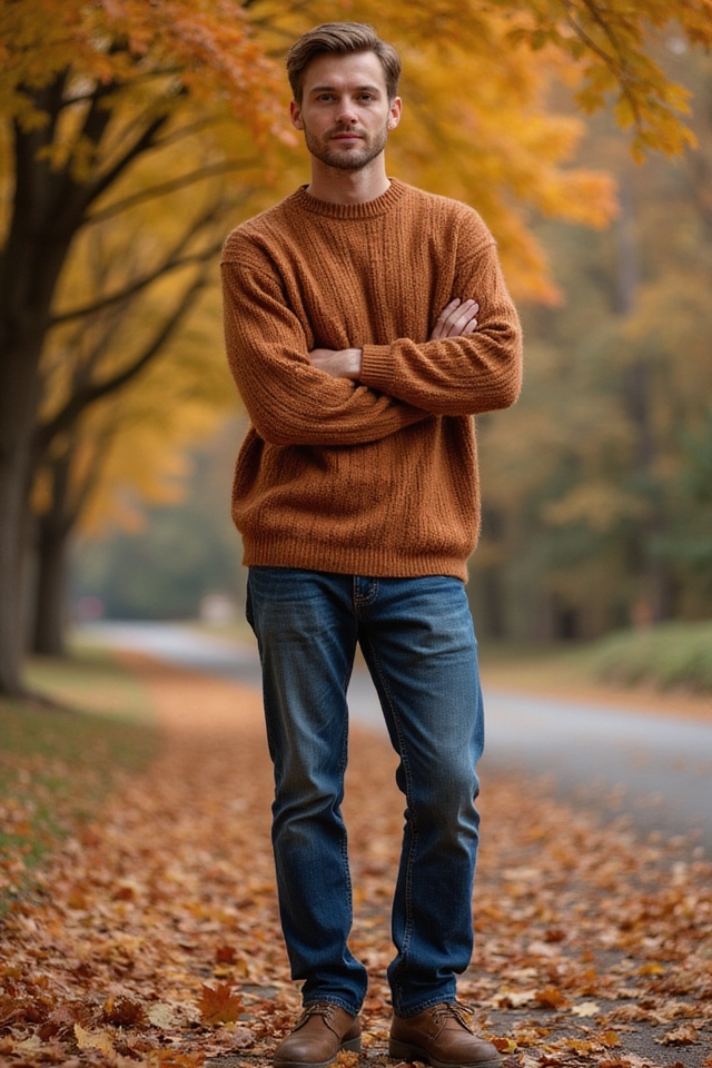 oversized sweater slim jeans