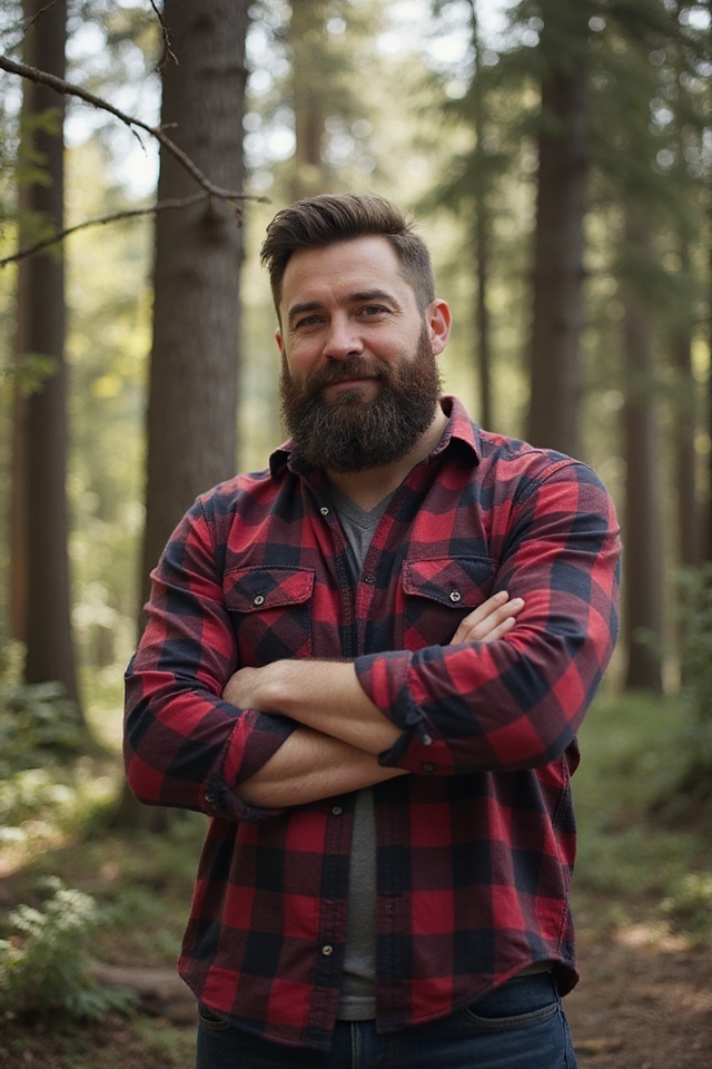 rugged full bodied facial hair
