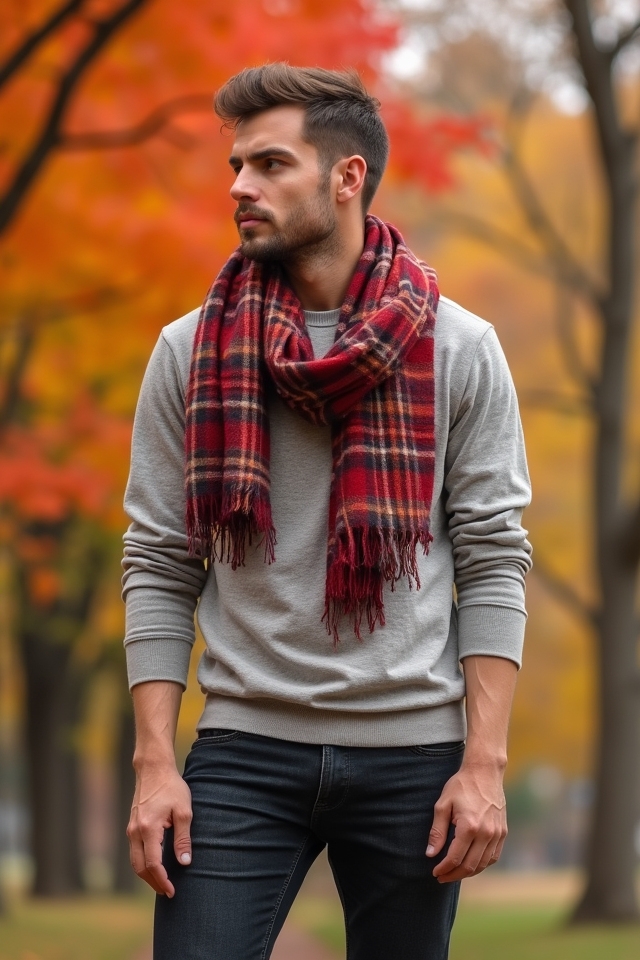 scarf and tee combination