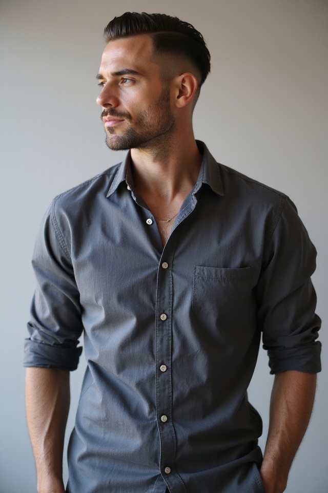 slicked back sophistication hairstyle