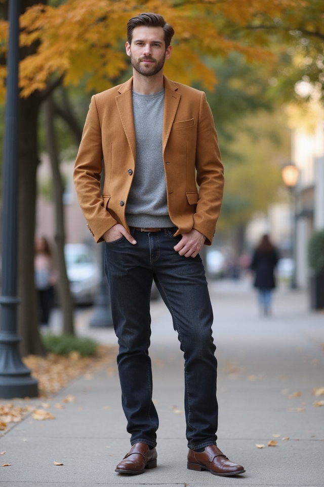 sophisticated casual fall look