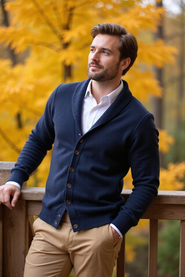 sophisticated shawl cardigan ensemble