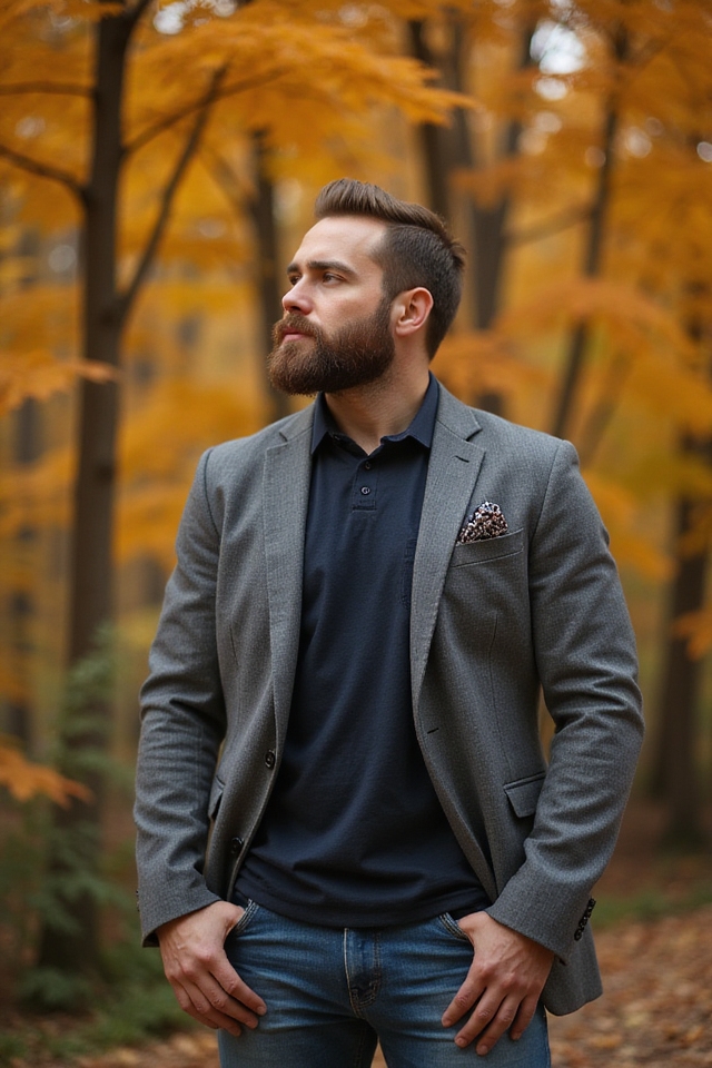 sophisticated tapered beard style