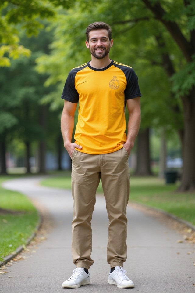 sporty casual dad style