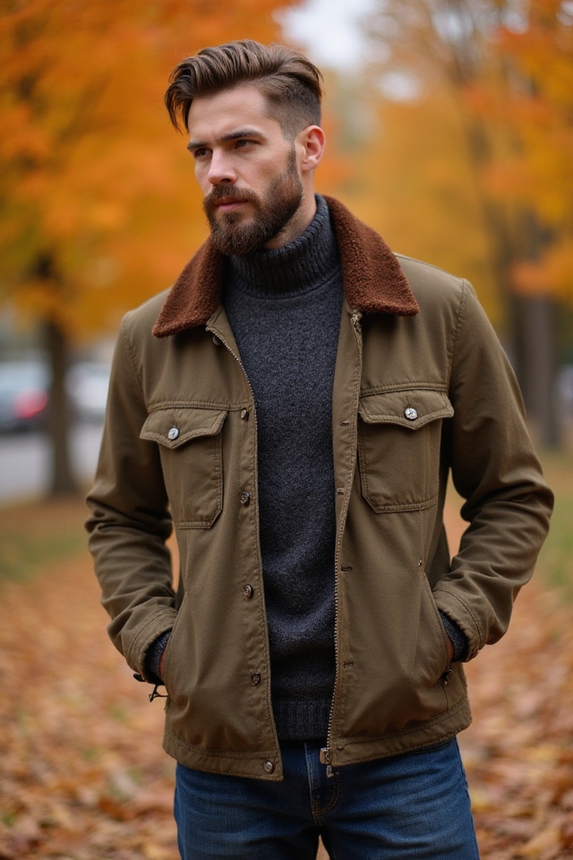stylish autumn beard choice