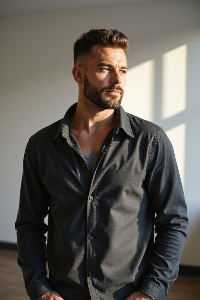 stylish gradient beard style