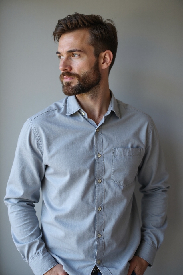 stylish jawline defining beard