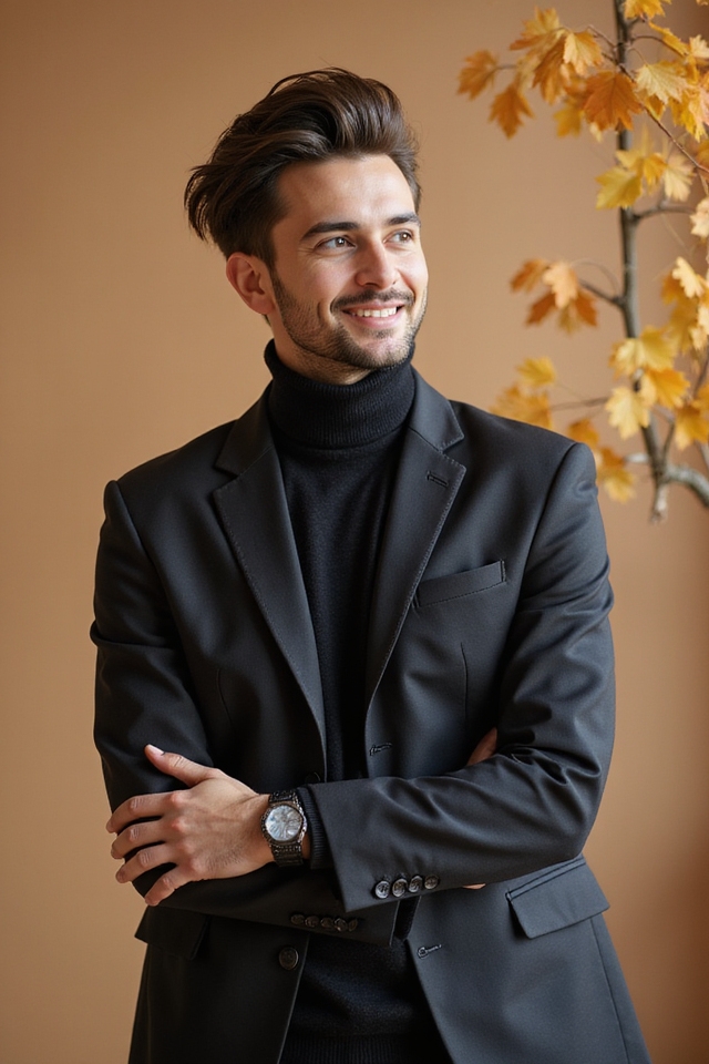 stylish long quiff hairstyle