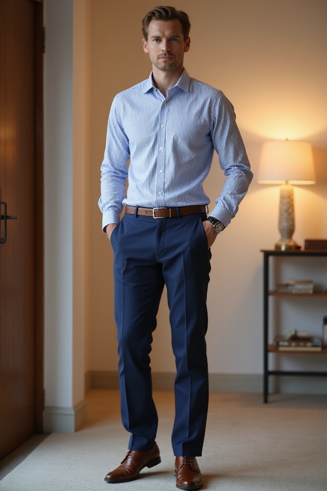 stylish patterned shirt ensemble