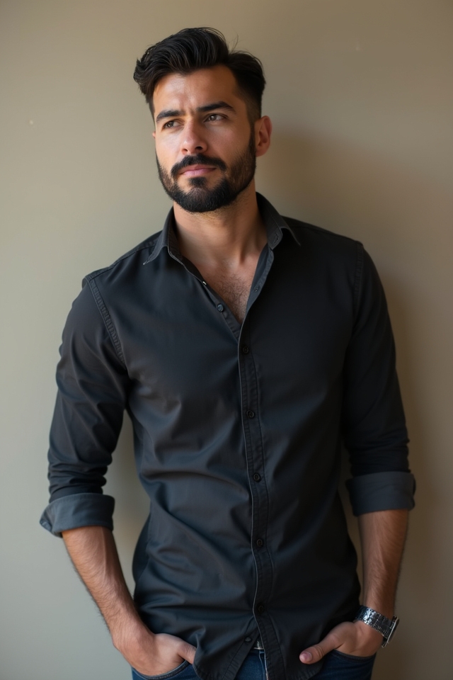 tapered beard enhances features