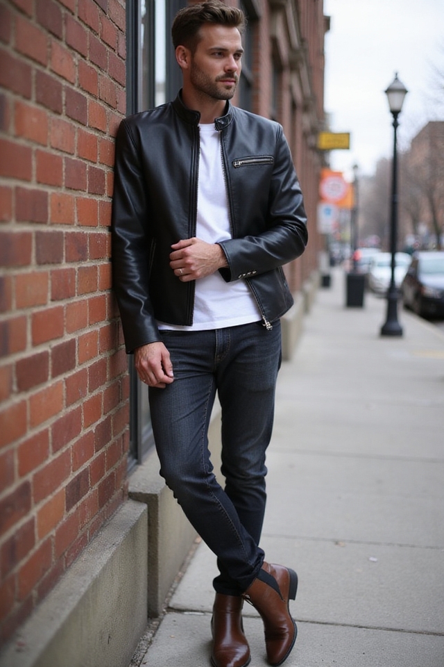 timeless leather jacket style