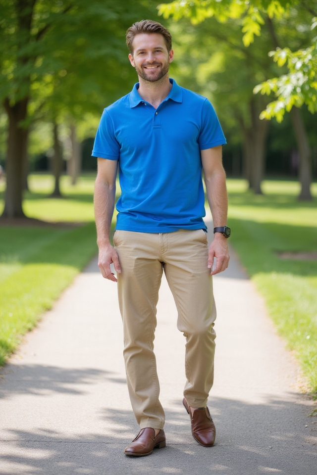 timeless polo and chinos